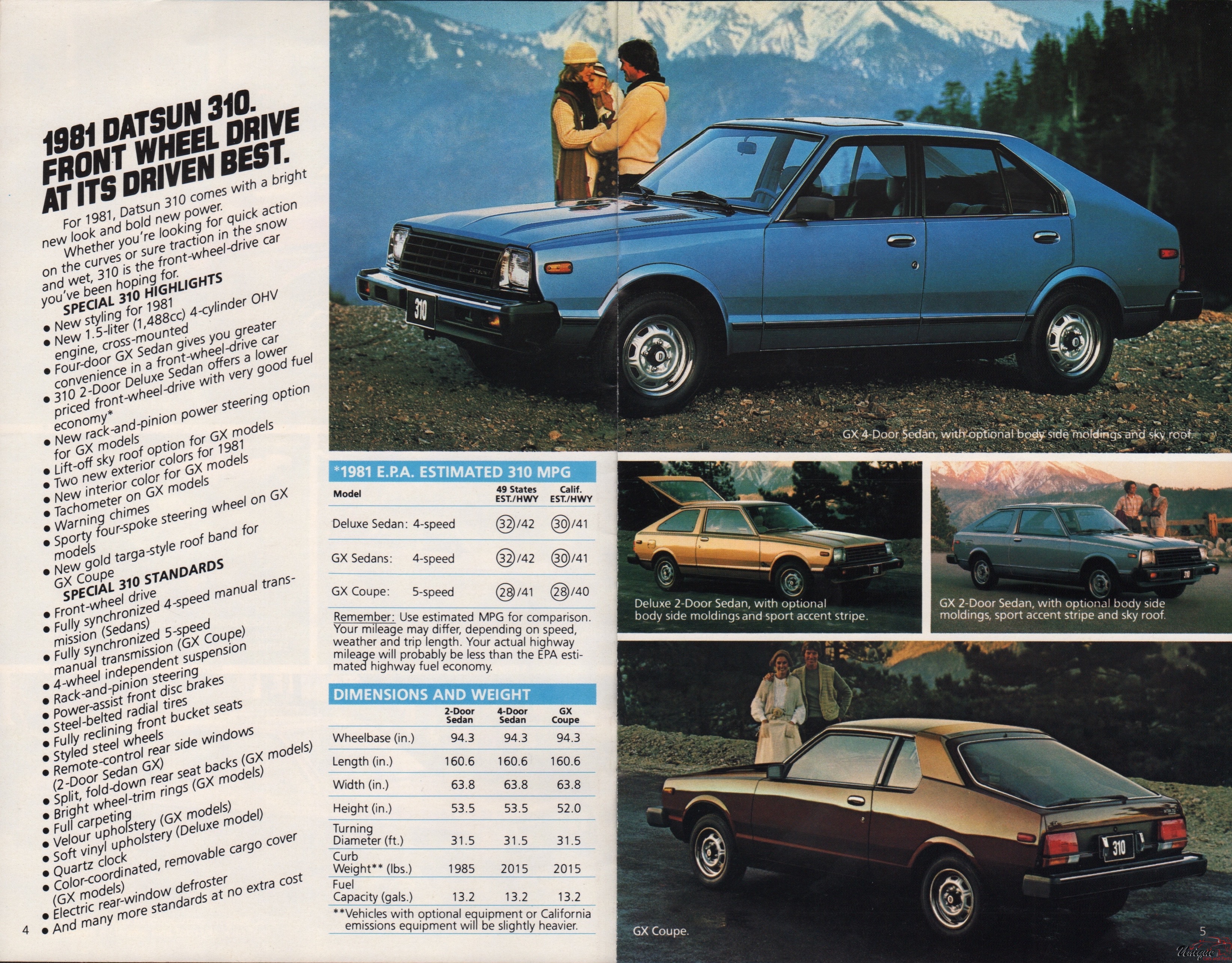 1981 Datsun Model Lineup Brochure Page 7